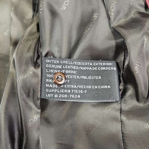 Worthington Leather Lambskin Jacket Women's Size Medium Dark Brown Lined Pockets - Picture 7 of 13